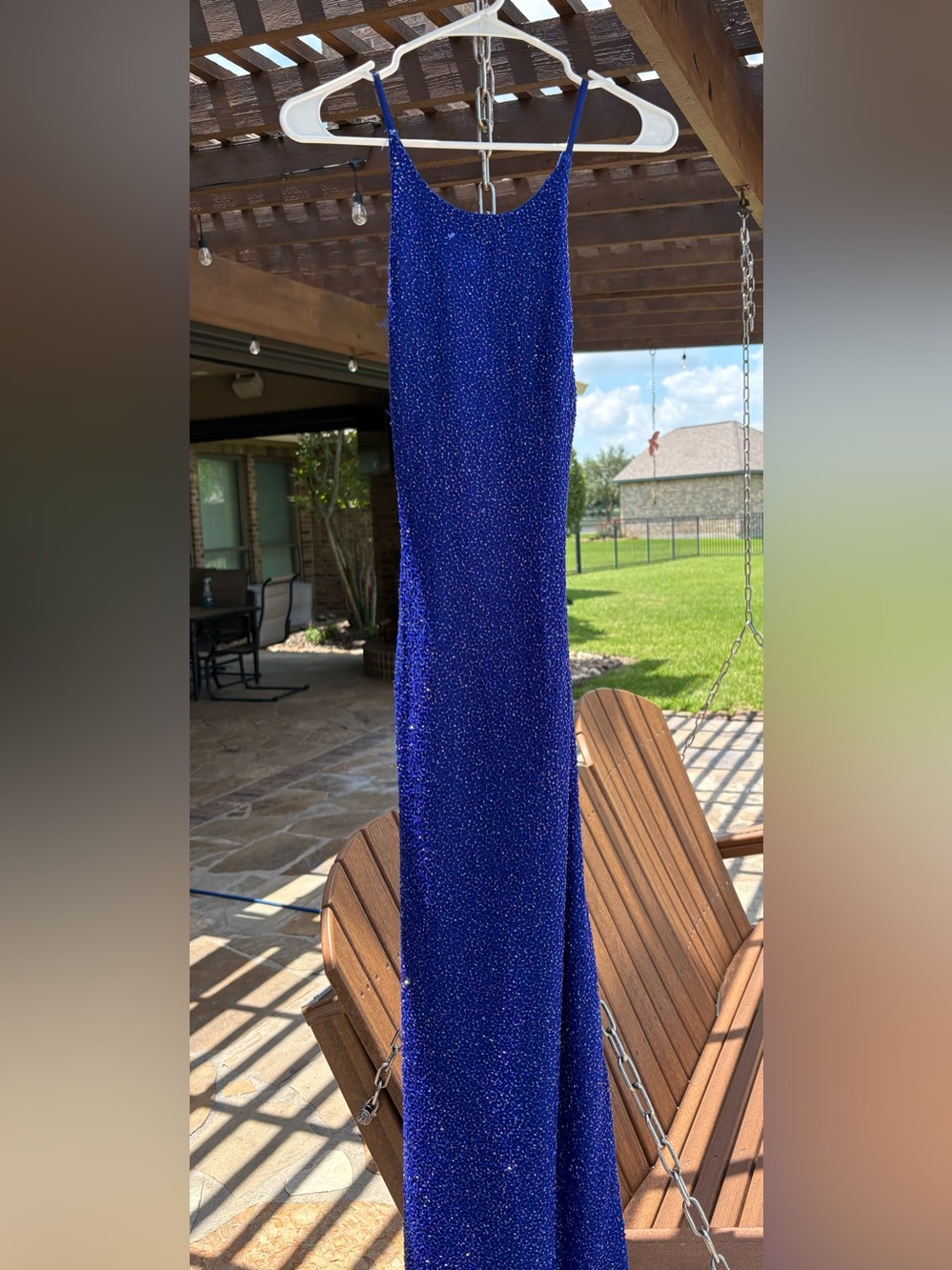 Jump Apparel Co. Blue b
Beaded Sparkly Prom Dress Size 9-10